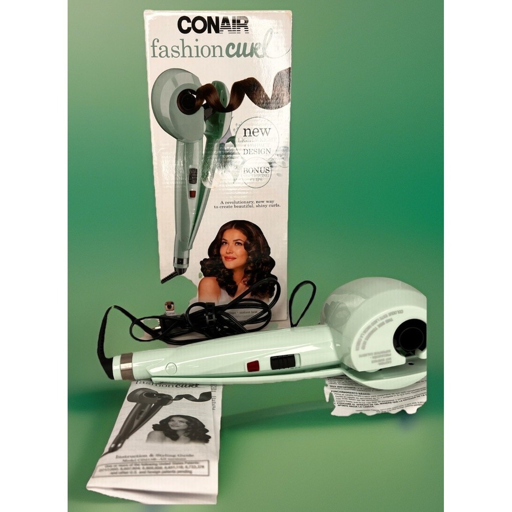 Conair Fashion Curl Curling Iron, Mint Green 120V brand new!